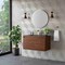 James Martin Vanities 35.4'' Single Vanity, Mid-Century Walnut, Champagne Brass Base w/ Glossy White Composite Stone Top 805-V35.4-W-CB-GW - alternate 10